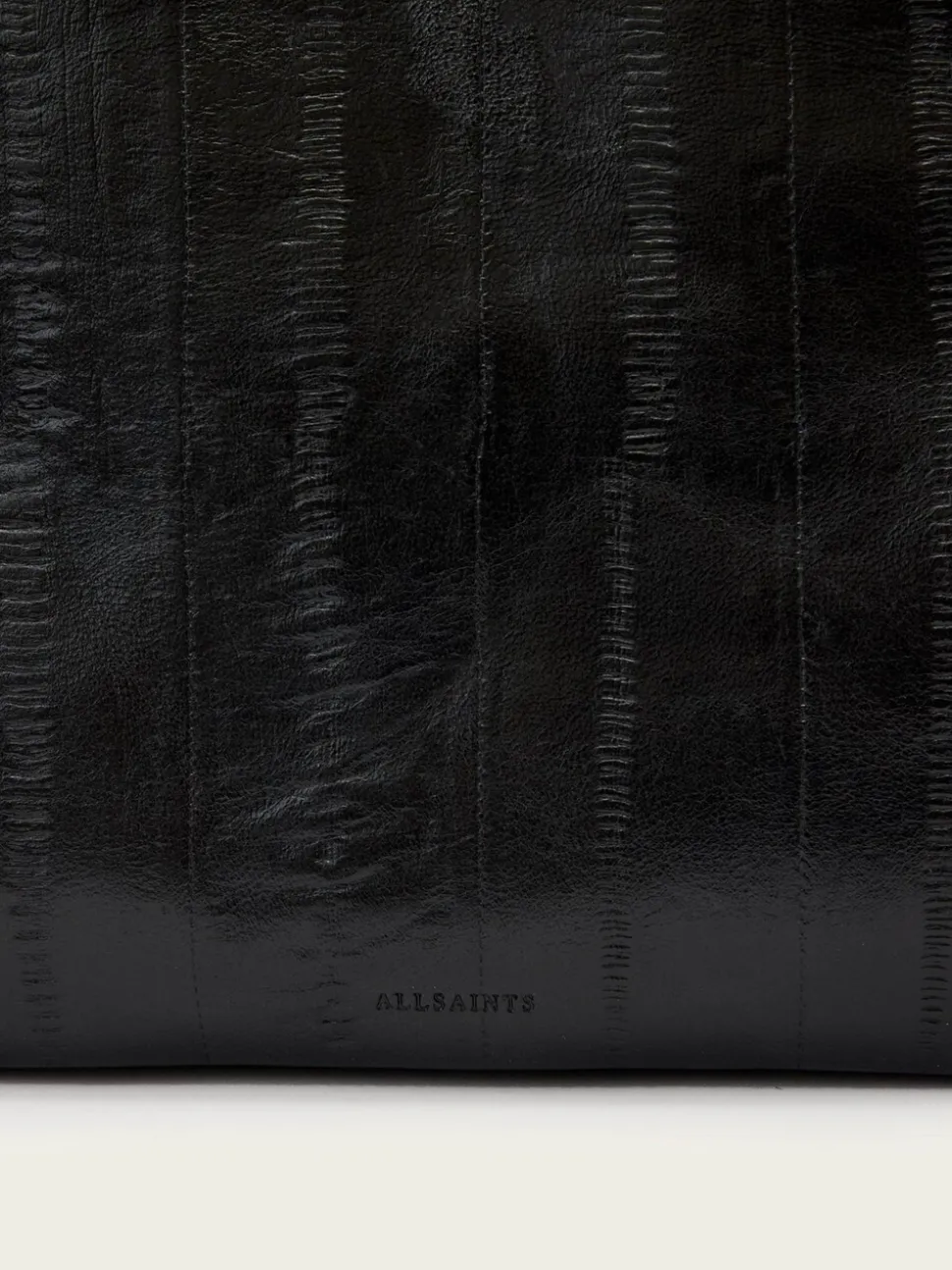 AllSaints Black Bettina Eel Clutch