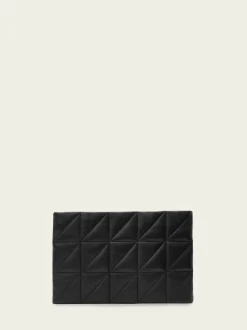 AllSaints Black Bettina Quilt Clutch