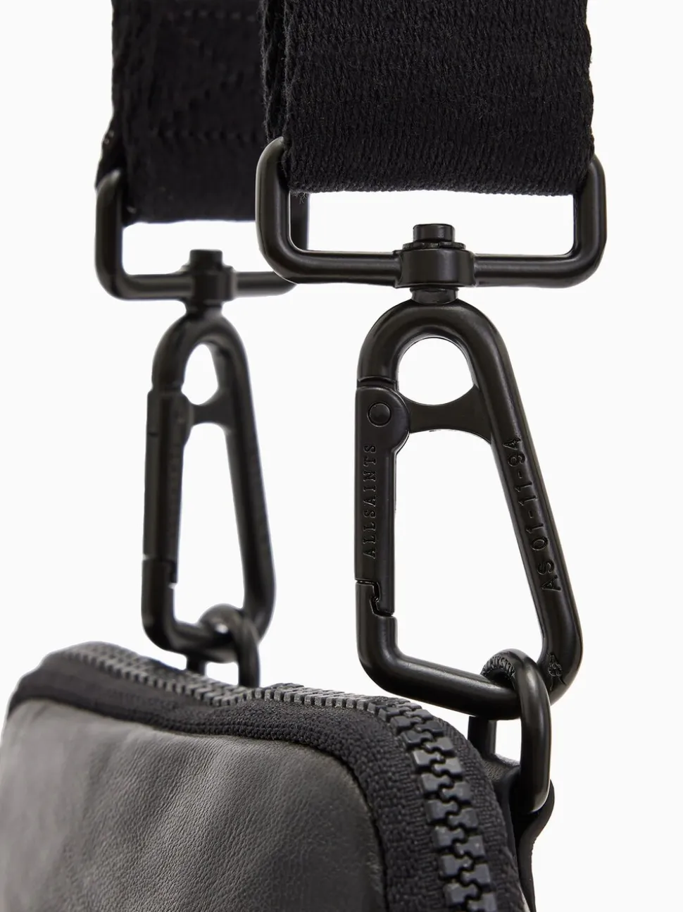 AllSaints Black Falcon Pouch