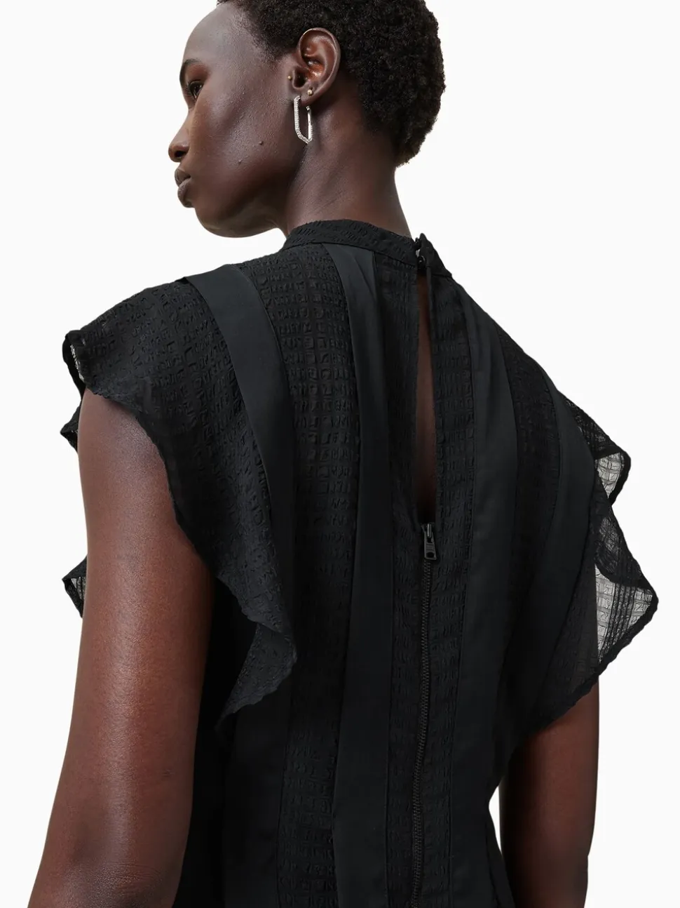 AllSaints Black Fleur Dress