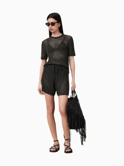 AllSaints Black Paloma Shorts