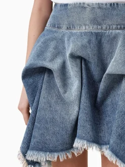 AllSaints Blue Crissy Denim 100% Cotton Skirt