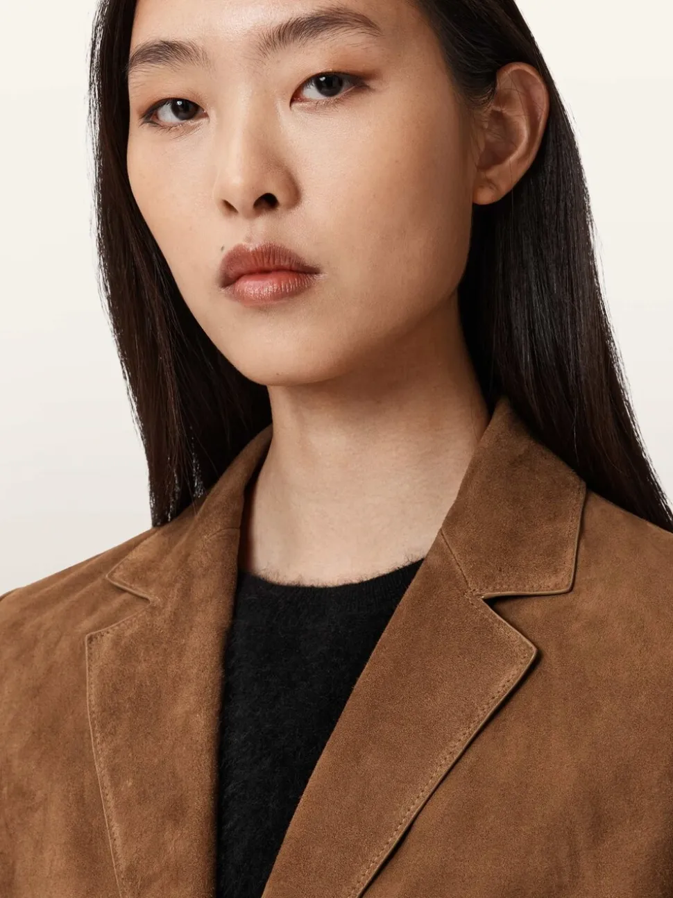 AllSaints Brown Arna Suede Blazer