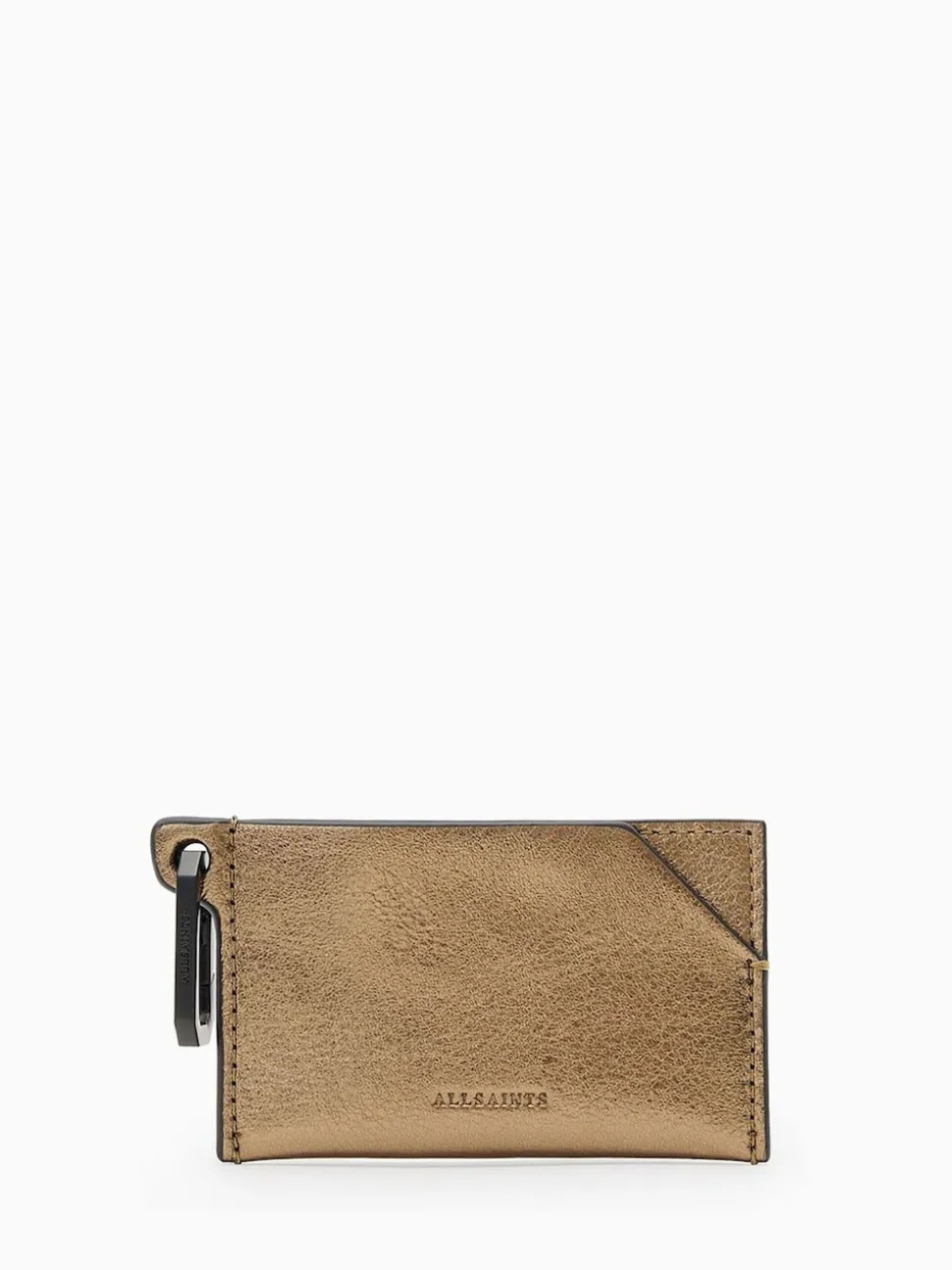 AllSaints Gold Hex Cardholder