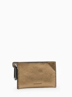 AllSaints Gold Hex Cardholder