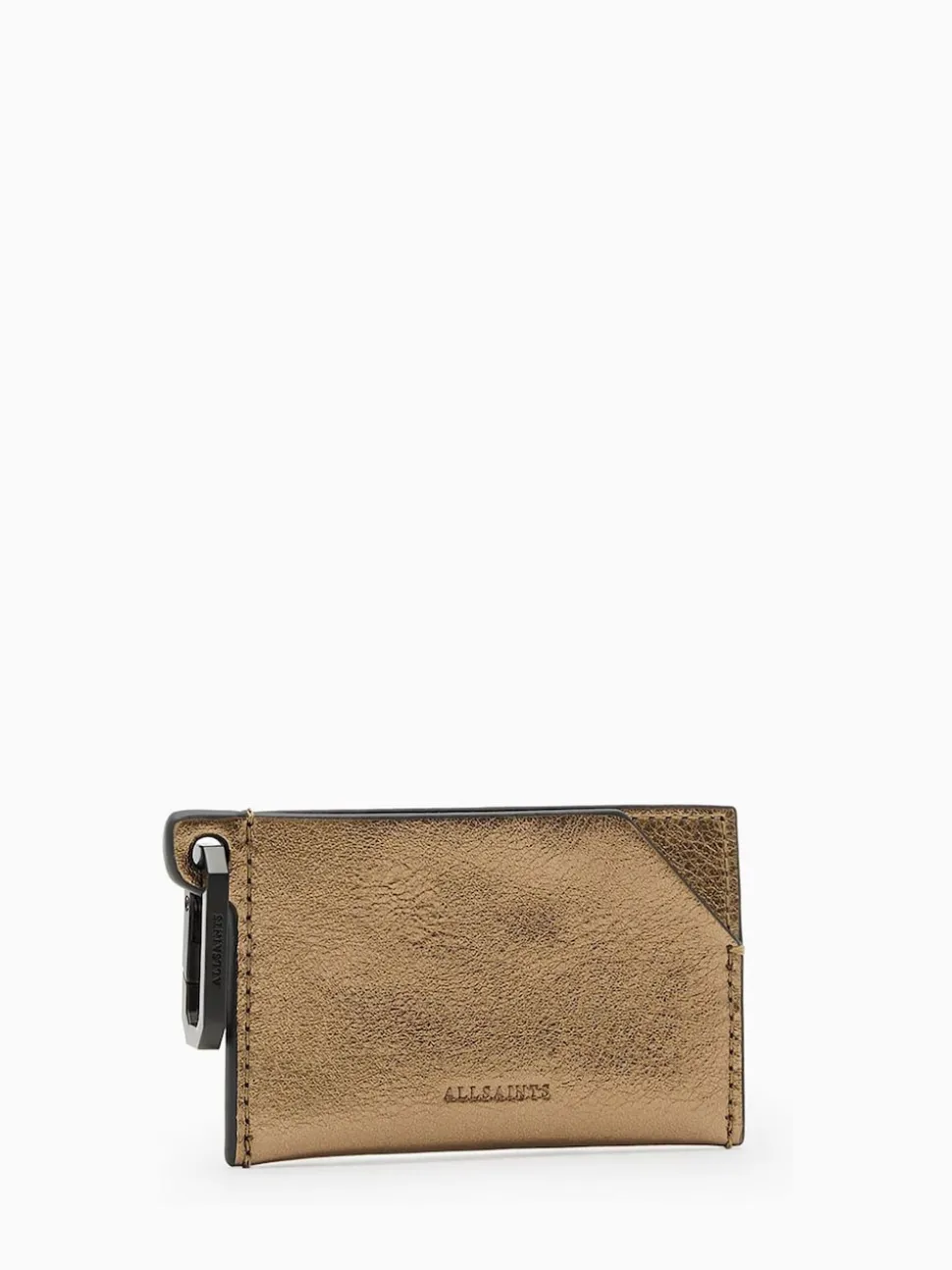 AllSaints Gold Hex Cardholder