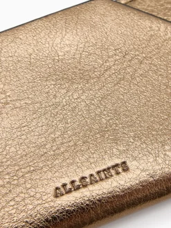 AllSaints Gold Hex Cardholder
