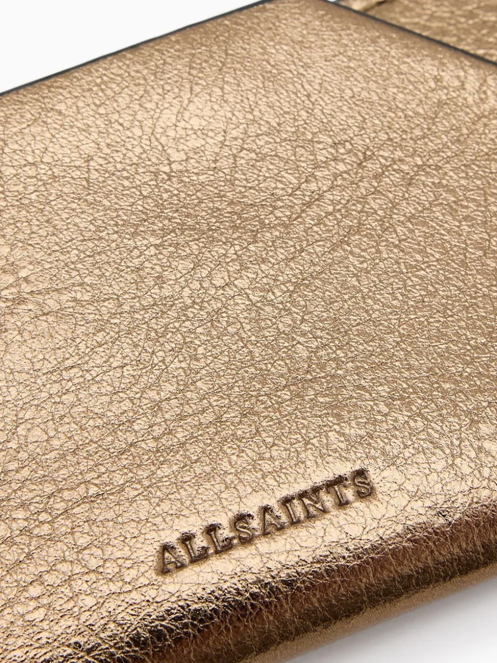 AllSaints Gold Hex Cardholder