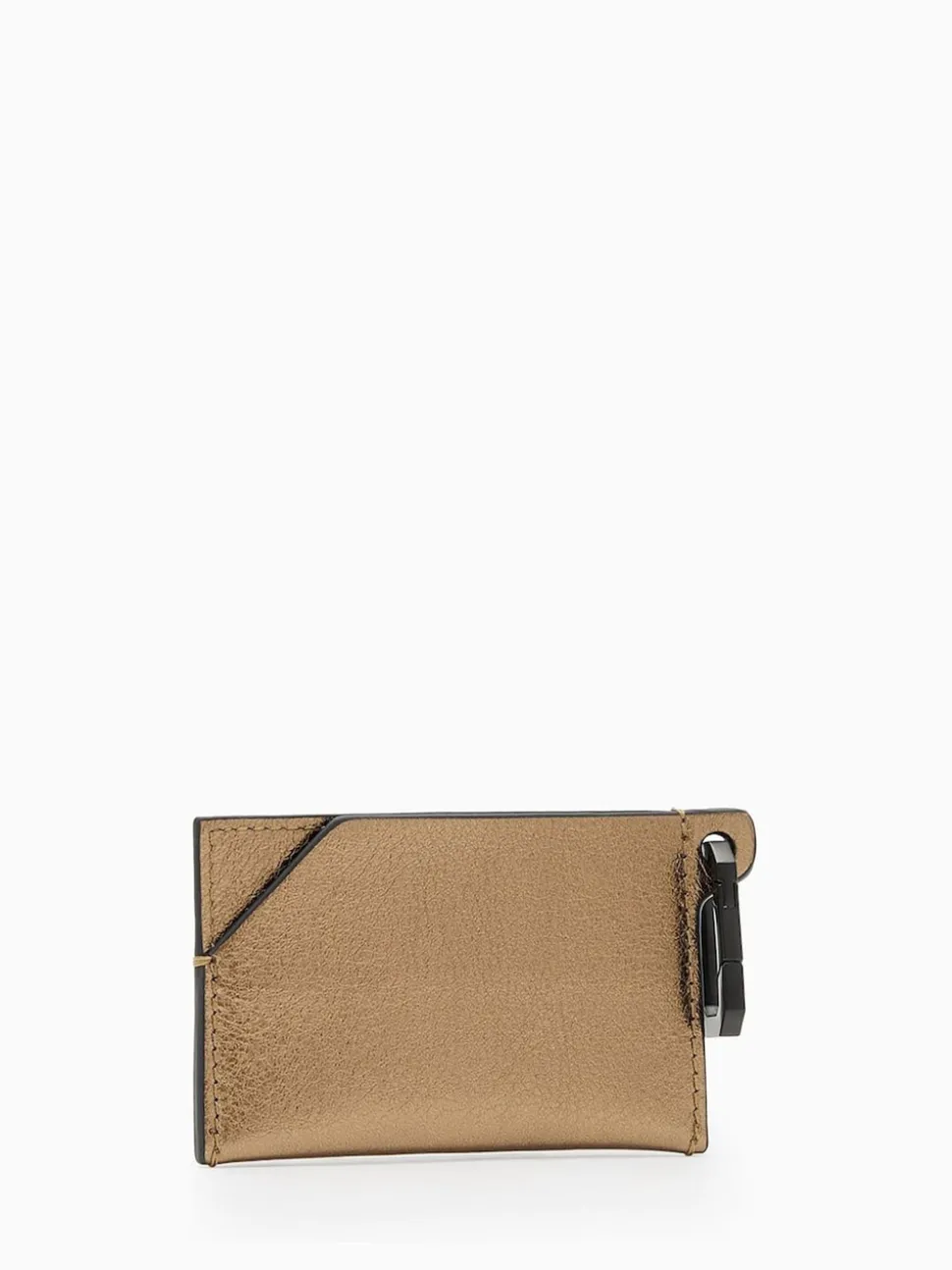 AllSaints Gold Hex Cardholder
