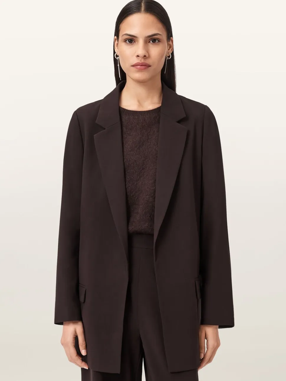 AllSaints Red Aleida Tri Blazer