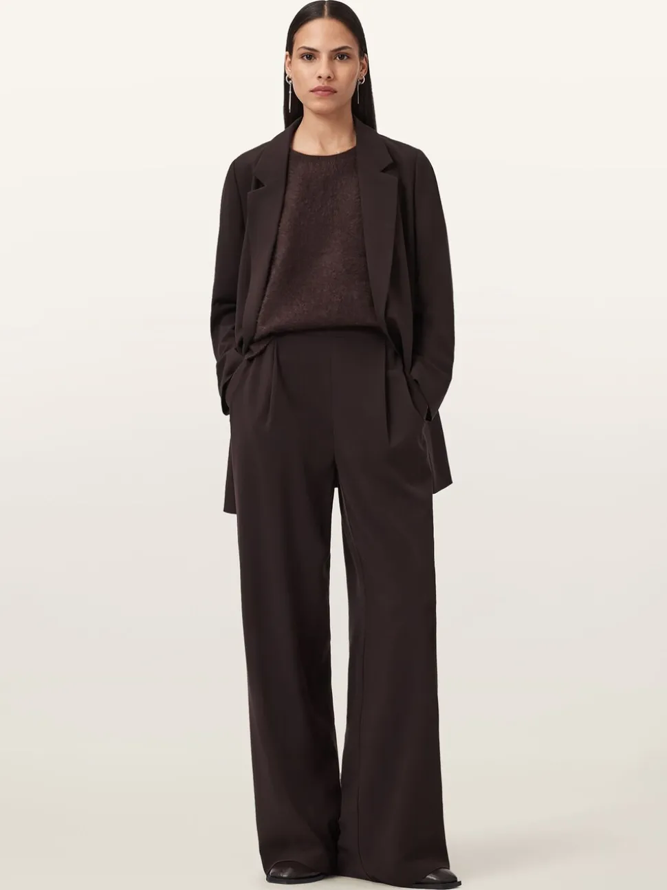 AllSaints Red Aleida Tri Blazer