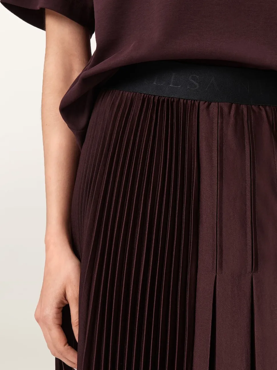 AllSaints Red Jax Skirt