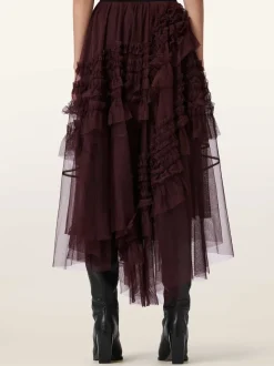 AllSaints Red Jen Tulle Skirt