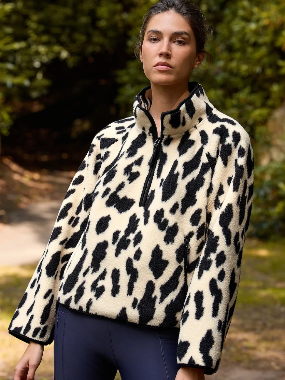 Animal Print Active Printed Borg Jacket