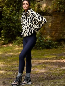 Animal Print Active Printed Borg Jacket