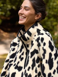 Animal Print Active Printed Borg Jacket