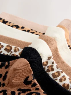 Animal Print Ankle Socks 7 Pack