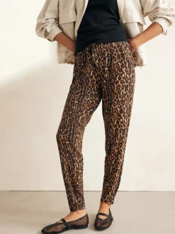 Animal Print Jersey Joggers