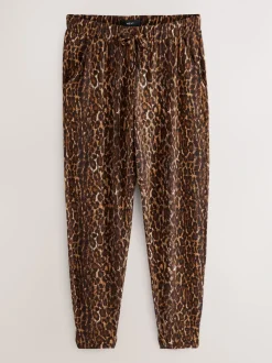 Animal Print Jersey Joggers