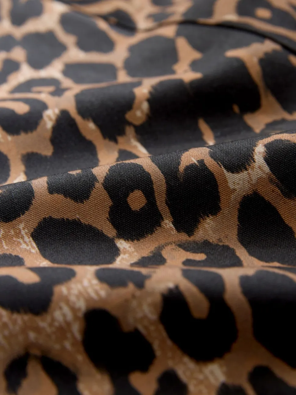 Animal Print Waxy Jacket with Cord Collar
