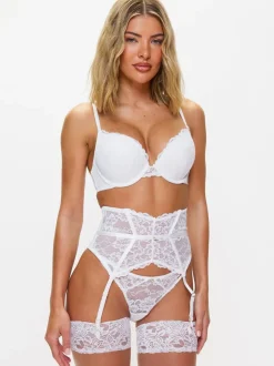 Ann Summers Black & White Pad Plunge Sexy Lace Underwired Bras 2 Pack