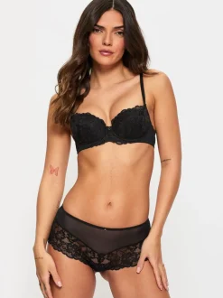 Ann Summers Black Pad Balcony Sexy Lace Underwired Bras 2 Pack