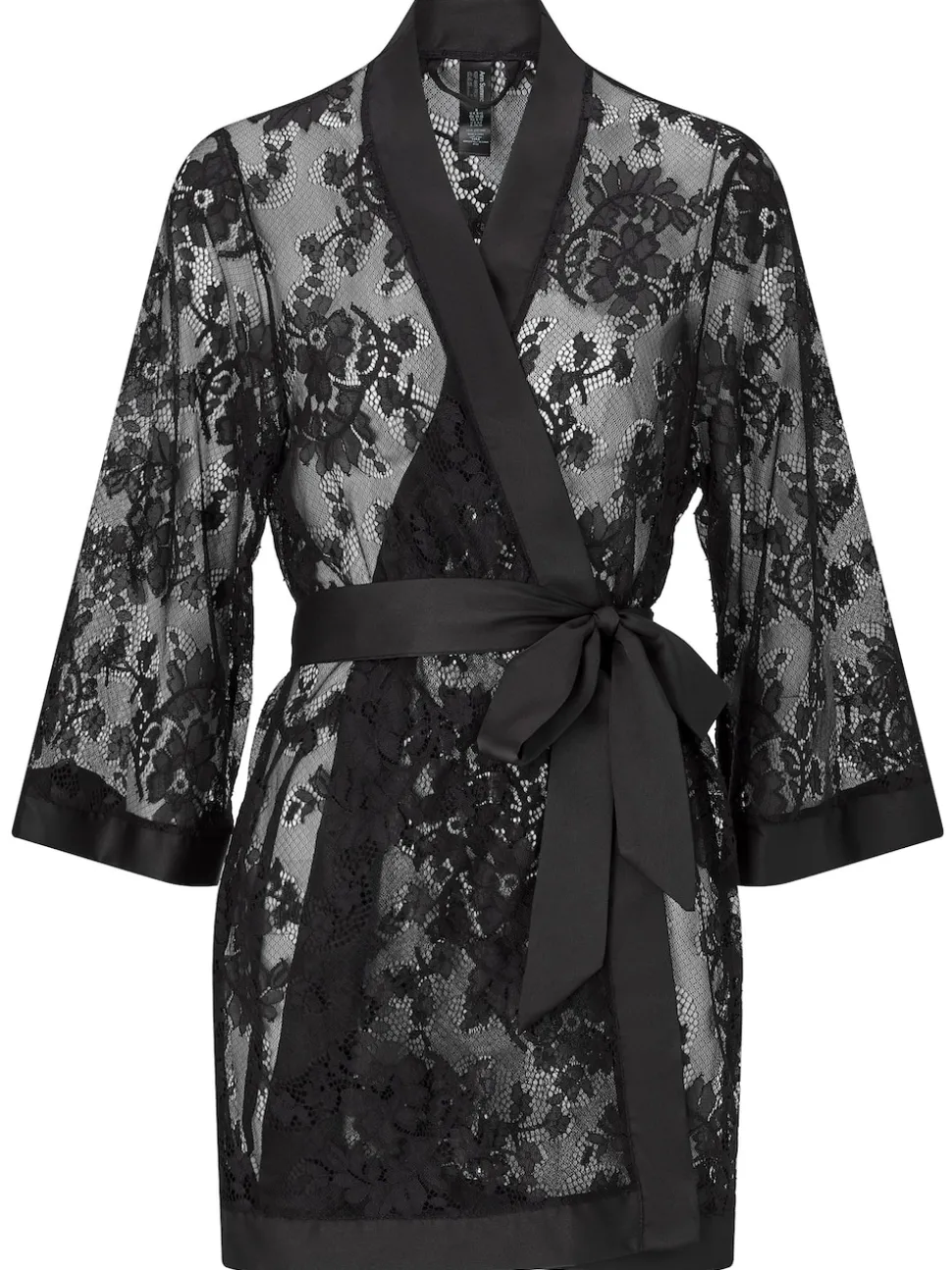 Ann Summers Black The Dark Hours Robe Dressing Gown