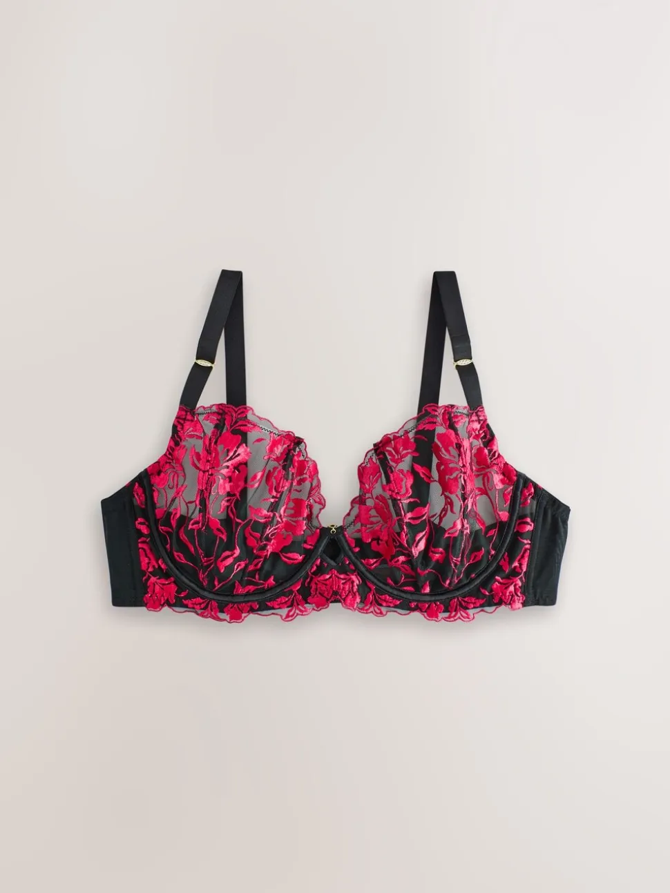 Ann Summers Black The Hero Non Pad Plunge Wired Bra