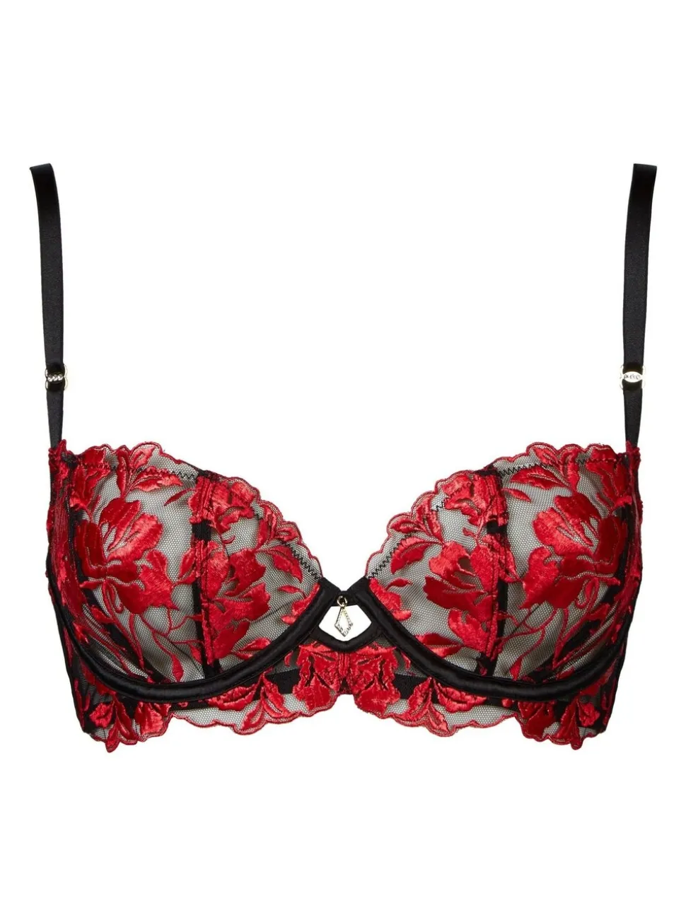 Ann Summers Black The Hero Non Pad Plunge Wired Bra