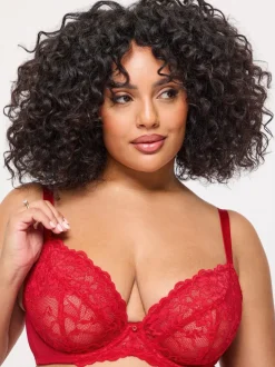 Ann Summers Red DD+ Non Pad Plunge Sexy Lace Bra