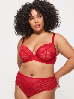 Ann Summers Red DD+ Non Pad Plunge Sexy Lace Bra