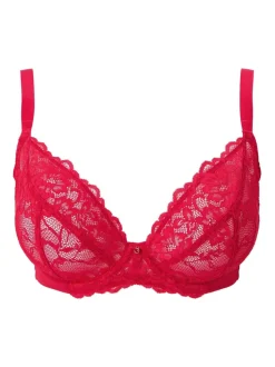 Ann Summers Red DD+ Non Pad Plunge Sexy Lace Bra