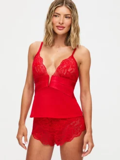 Ann Summers Red Gracious Lace & Mesh Cami Pyjamas Set