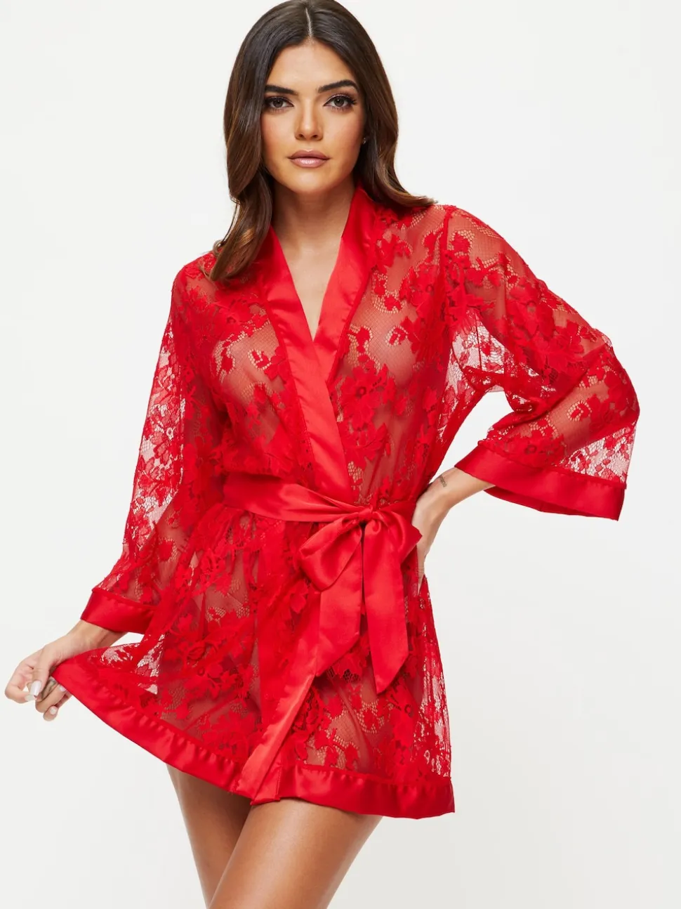 Ann Summers Red The Dark Hours Robe Dressing Gown