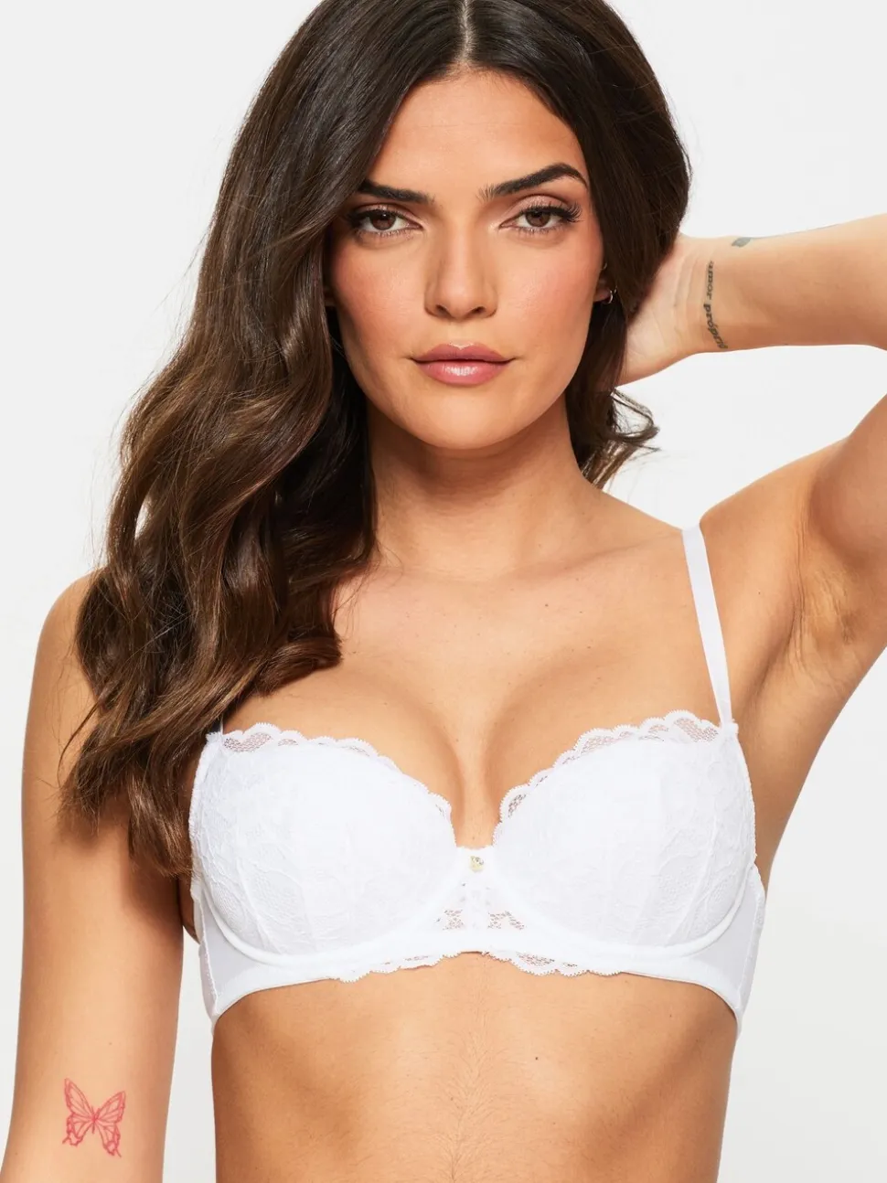 Ann Summers White Pad Balcony Sexy Lace Underwired Bras 2 Pack