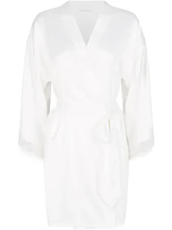 Ann Summers White Satin Cherryann Robe Dressing Gown