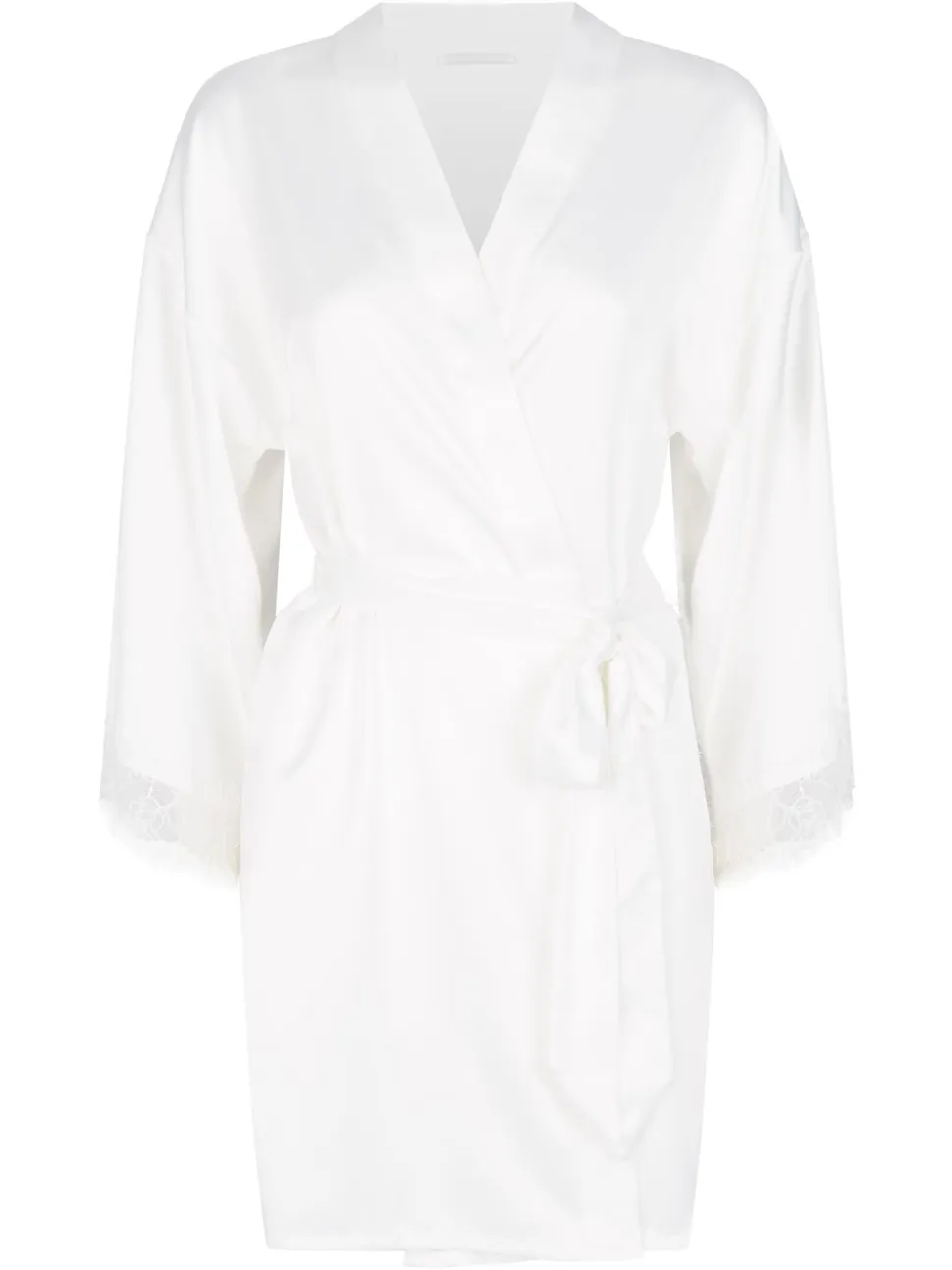 Ann Summers White Satin Cherryann Robe Dressing Gown