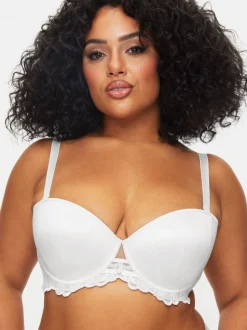 Ann Summers White The Icon Padded DD+ Satin Multiway Strapless Bra