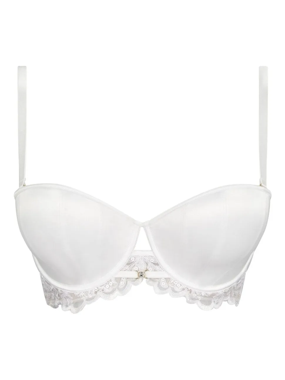 Ann Summers White The Icon Padded DD+ Satin Multiway Strapless Bra