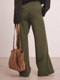 Anthology By JD WIlliams Green Premium Ponte Wide Leg Trousers