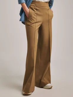 Anthology By JD WIlliams Camel Premium Ponte Wide Leg Trousers