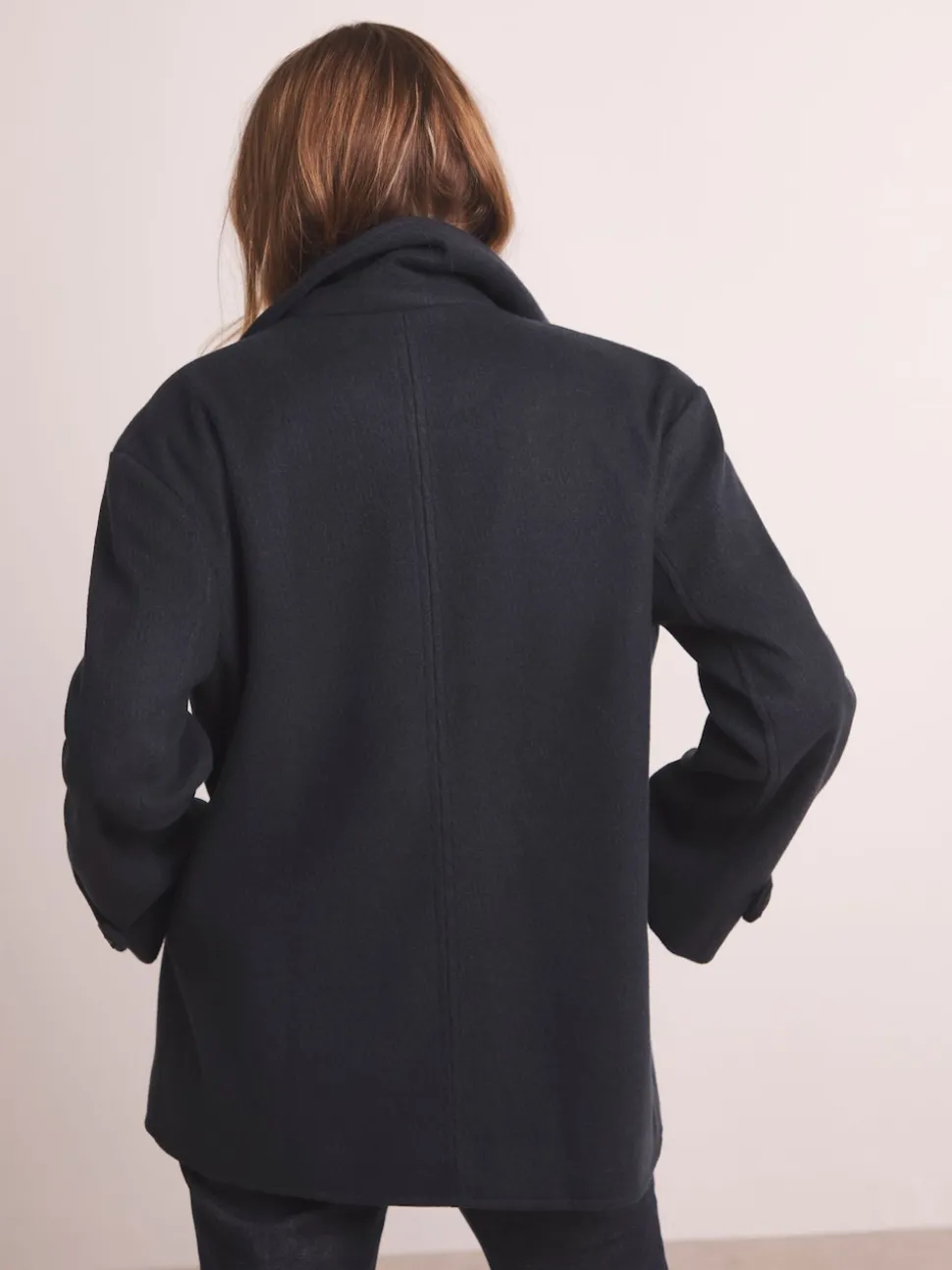 Anthology By JD Williams Blue Premium Wool Blend Pea Coat