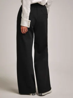 Anthology By JD WIlliams Black Premium Ponte Wide Leg Trousers