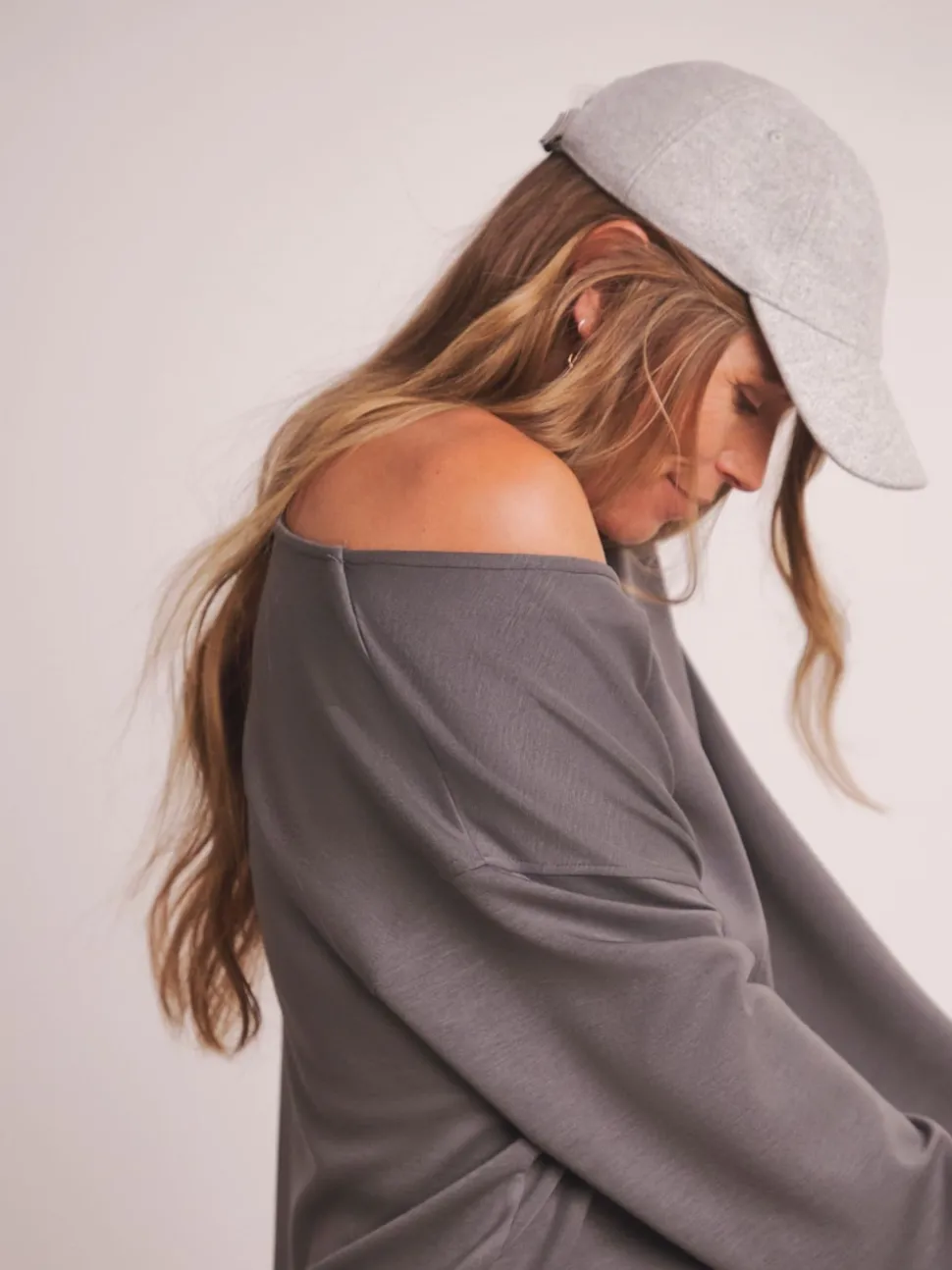 Anthology By JD Williams Grey Premium V Neck Seam Detail Modal Sweatshirt