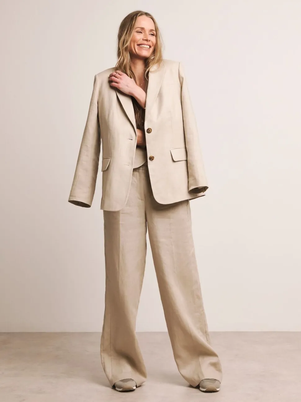 Anthology By JD Williams Natural Premium 100% Linen Blazer
