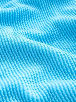 Aqua Blue Crinkle Tummy Control DD+ Wired Swimsuit