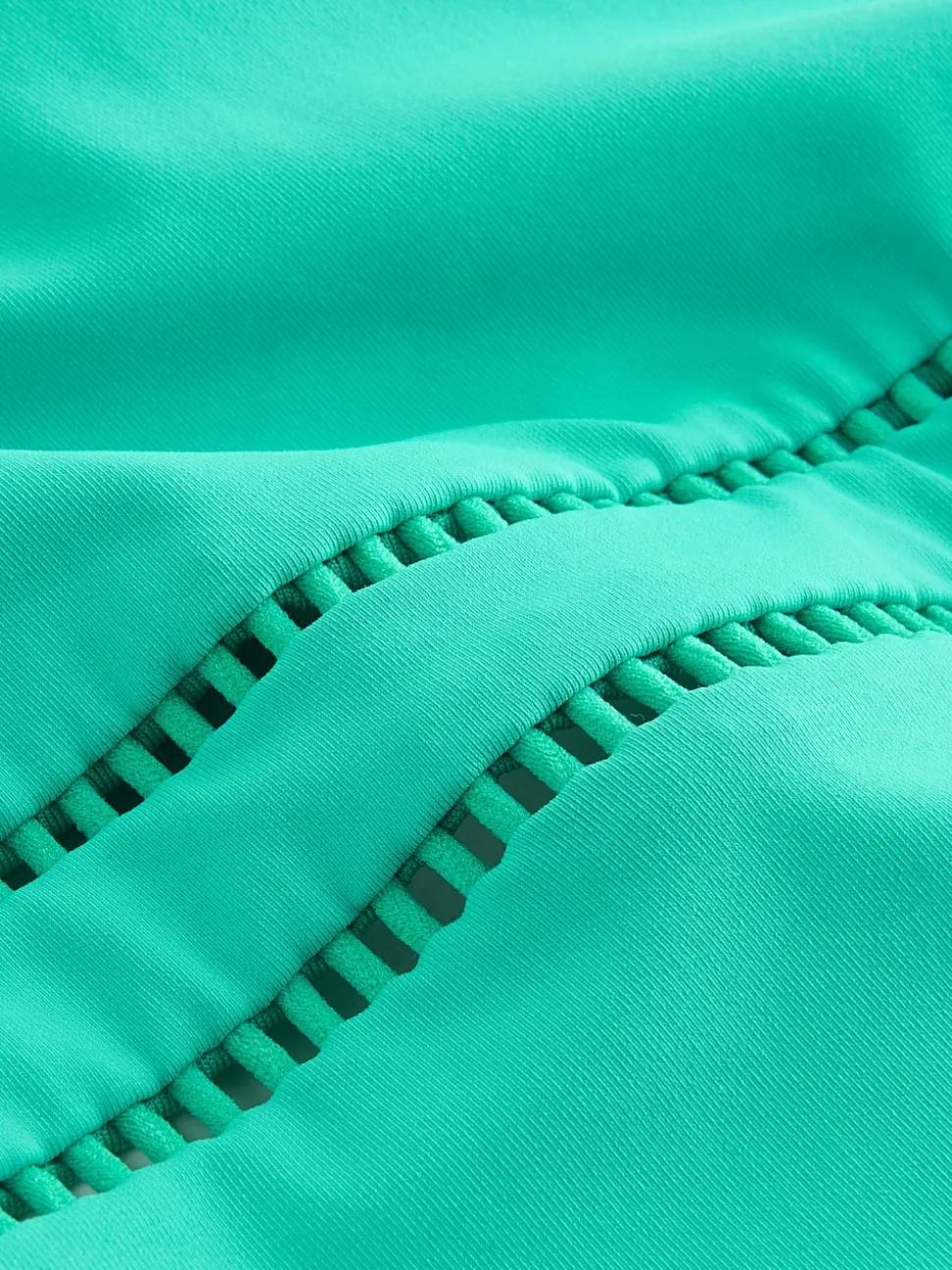 Aqua Green High Neck Tummy Control Shaping Swimsuit