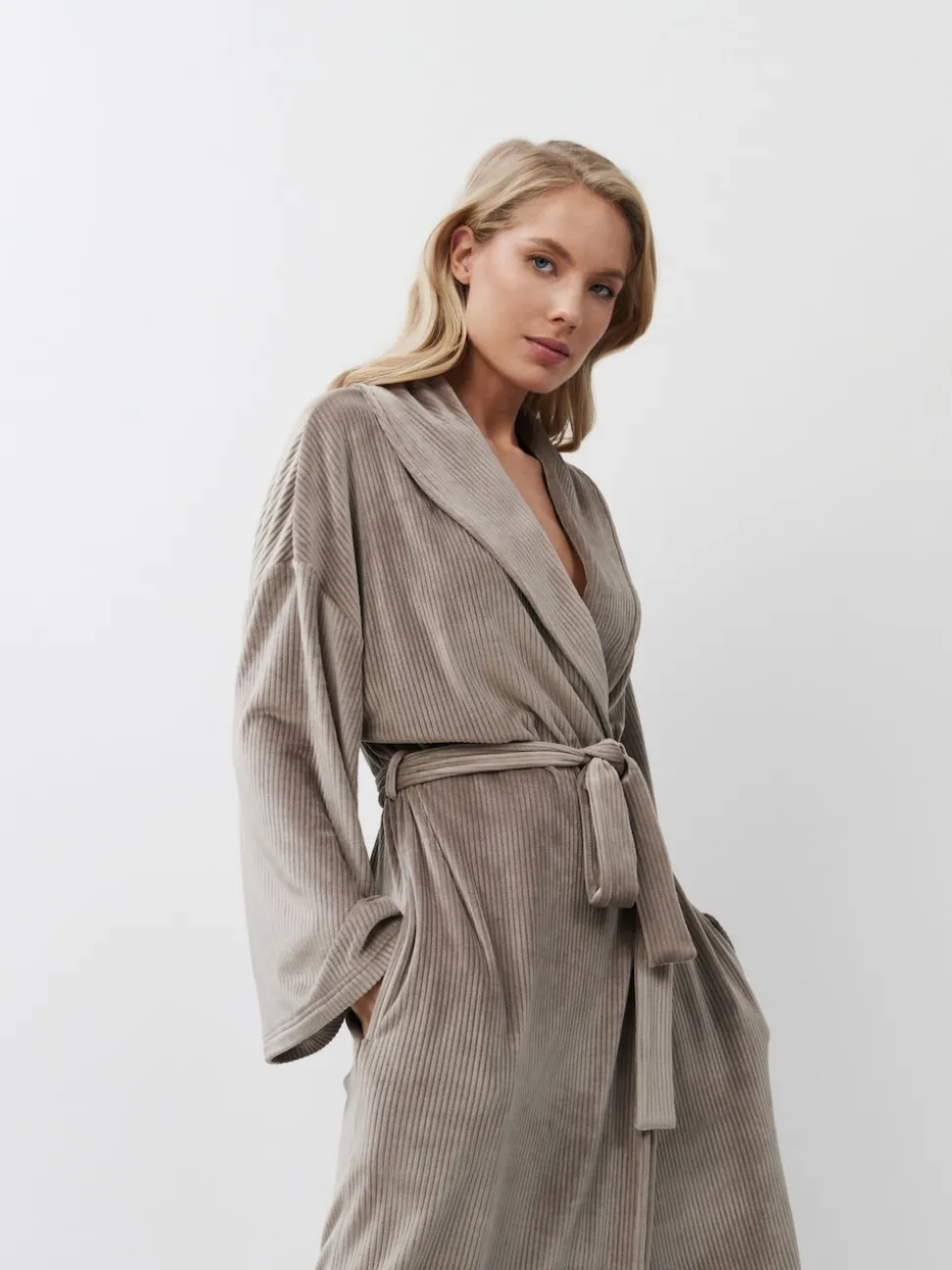 Aruelle Brown Capucine Mid Length Robe