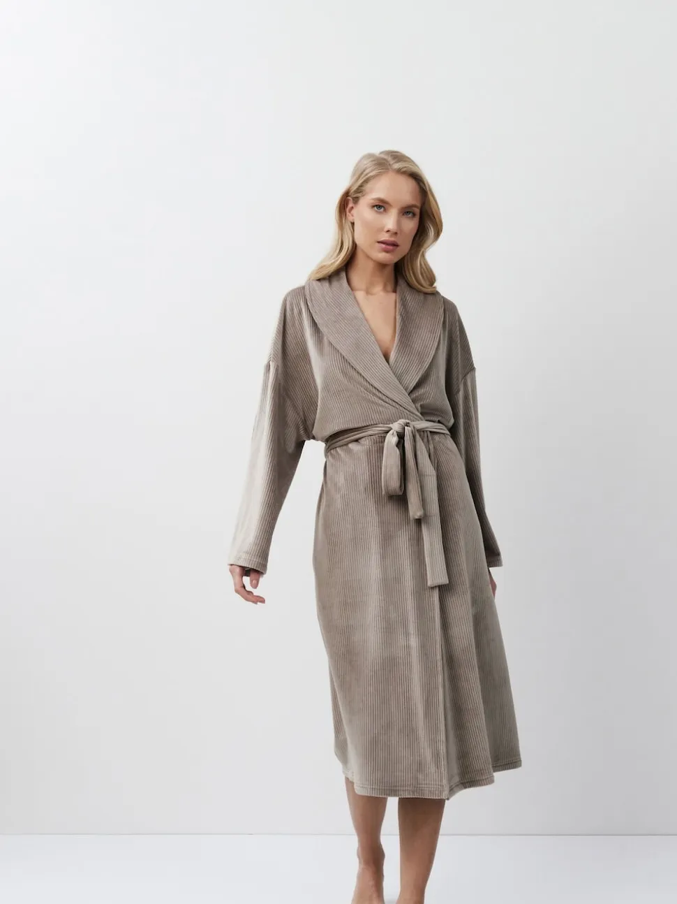Aruelle Brown Capucine Mid Length Robe