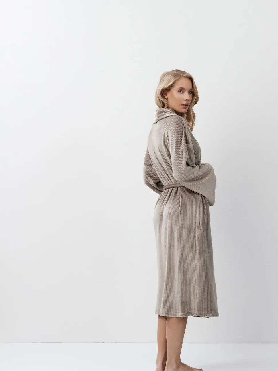 Aruelle Brown Capucine Mid Length Robe
